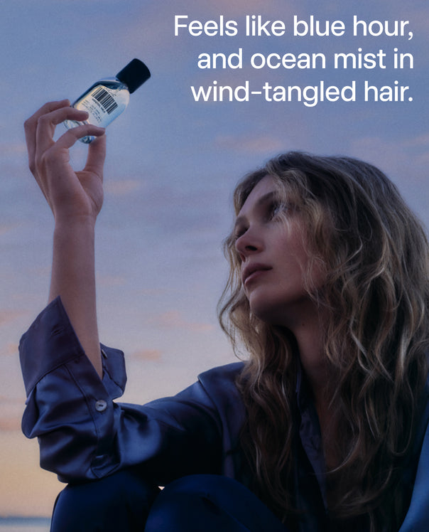 Mineral Milk feels like blue hour, and ocean mist in wind-tangled hair.